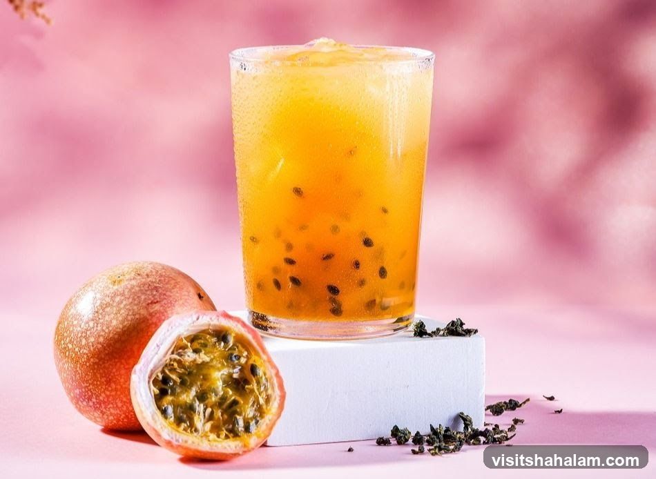 Passion Fruit Drink with Fresh Fruit