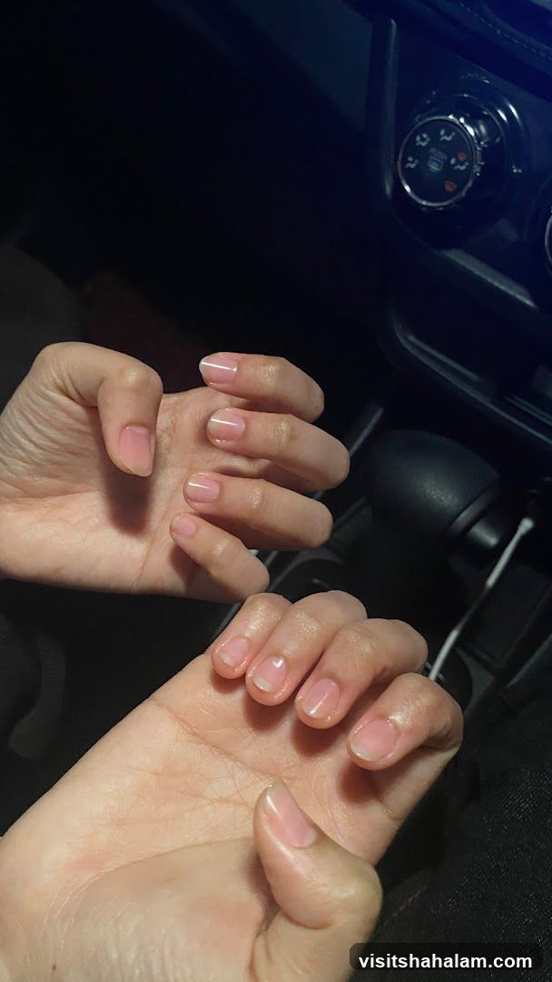 Freshly manicured nails