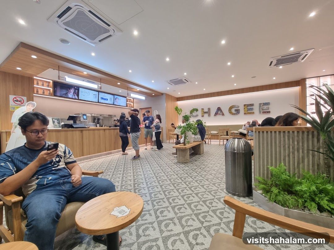 Interior of a modern tea shop
