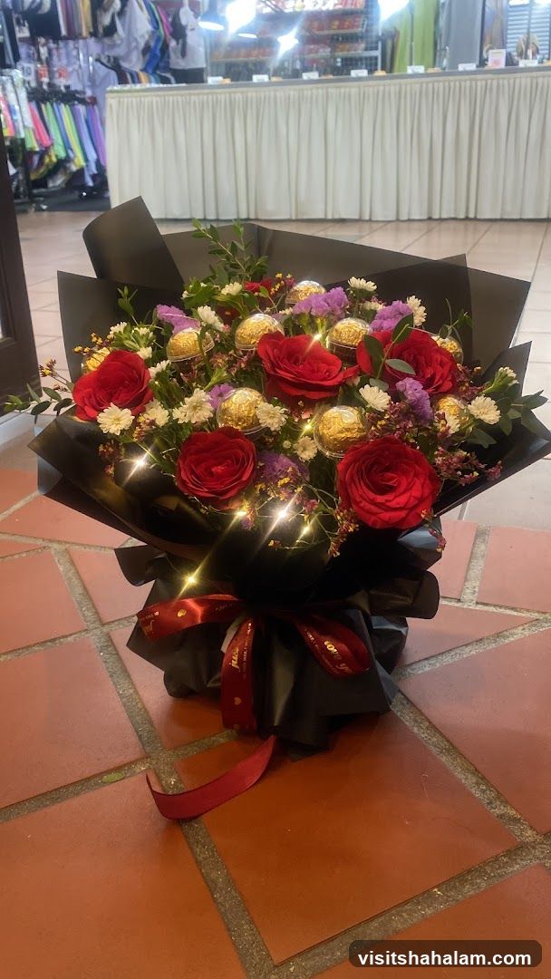 Bouquet of Roses and Chocolates