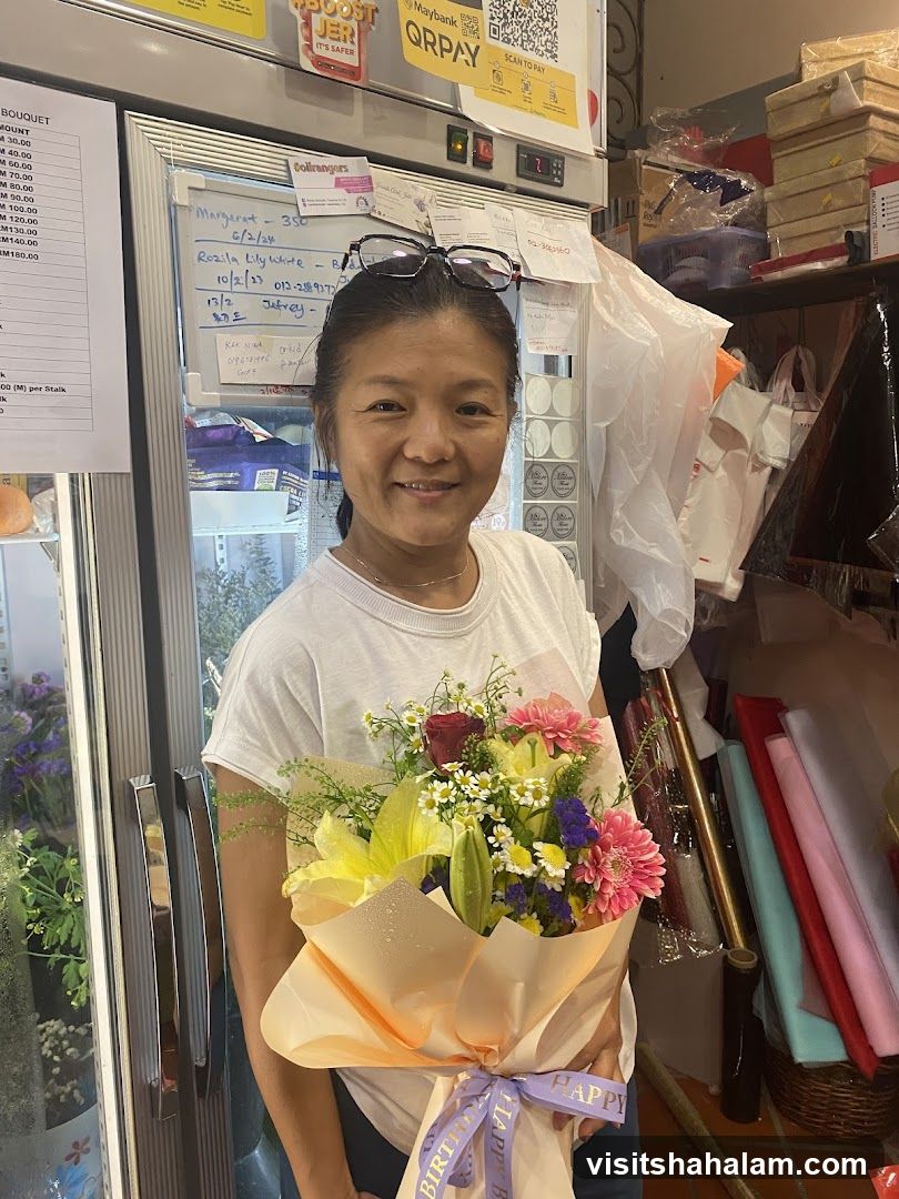 Florist with Bouquet
