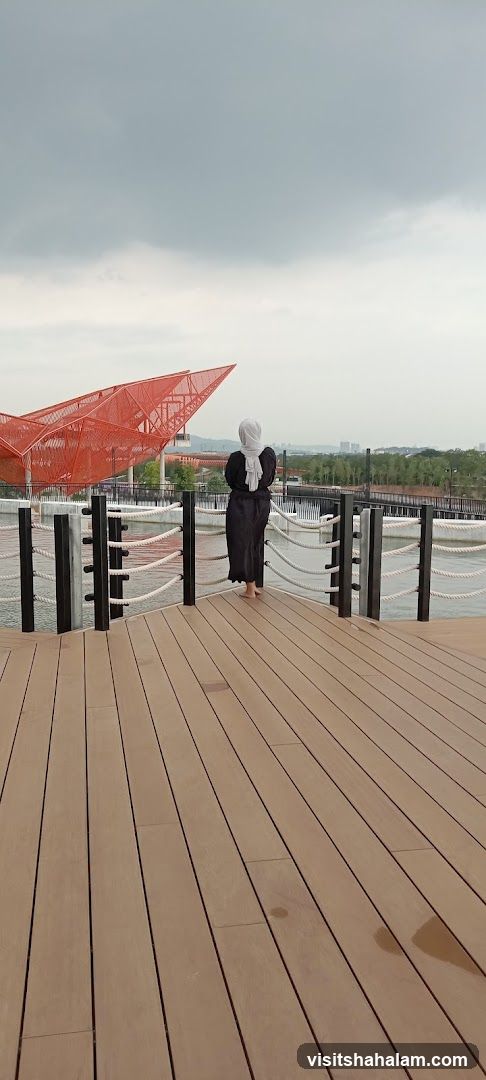 Woman looking out at a scenic view