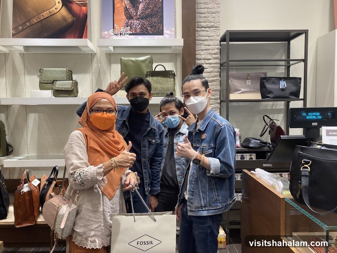 People Posing in a Fossil Store