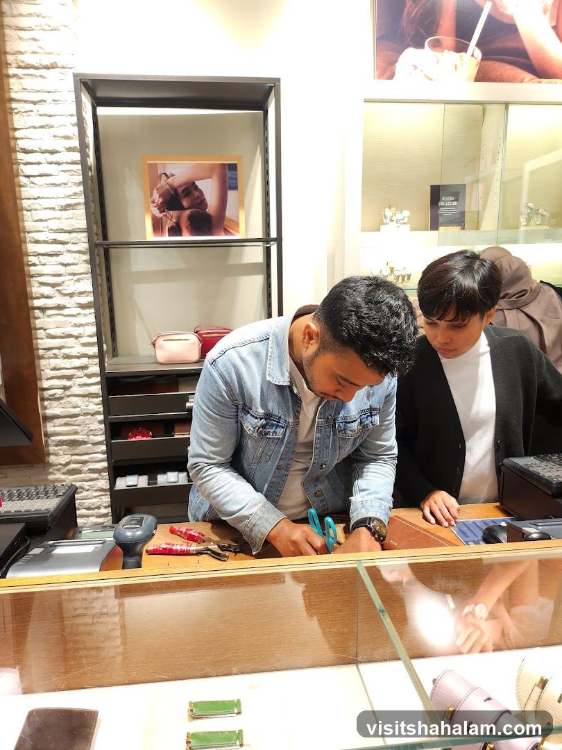 Store interior with staff