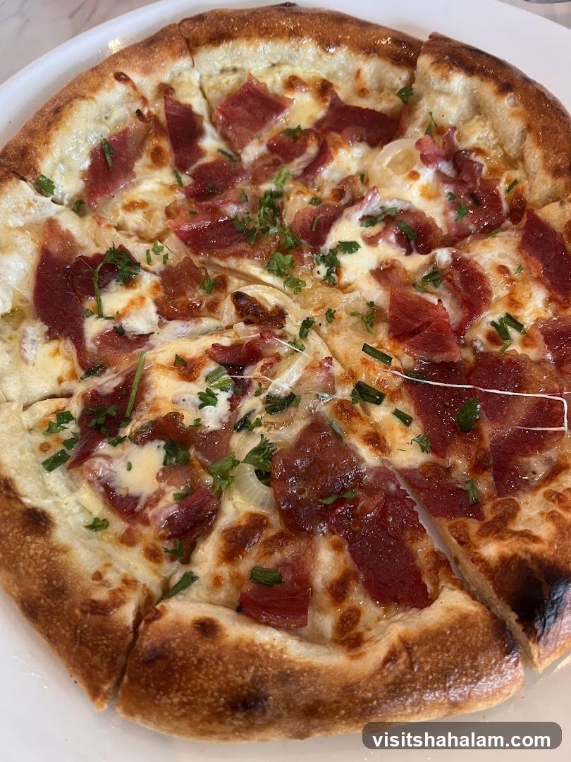 Pizza with Bacon and Parsley