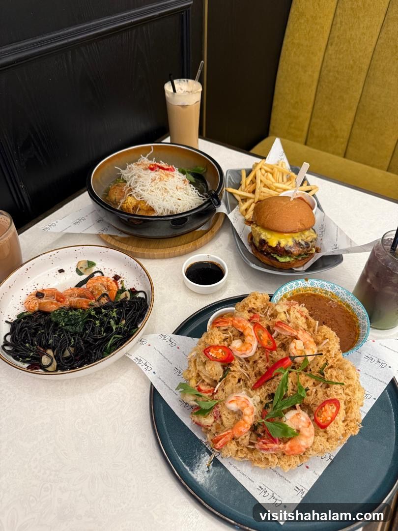 Assortment of Dishes on a Table