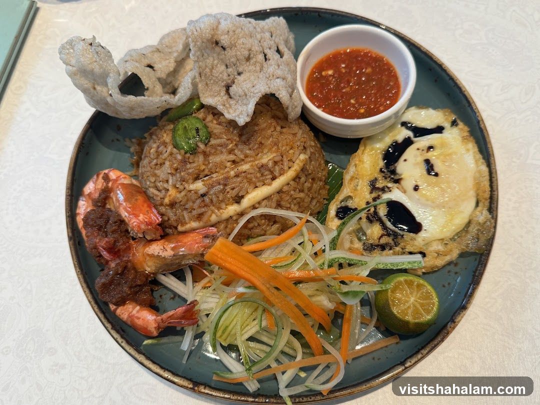 Nasi Goreng with Prawns and Fried Egg