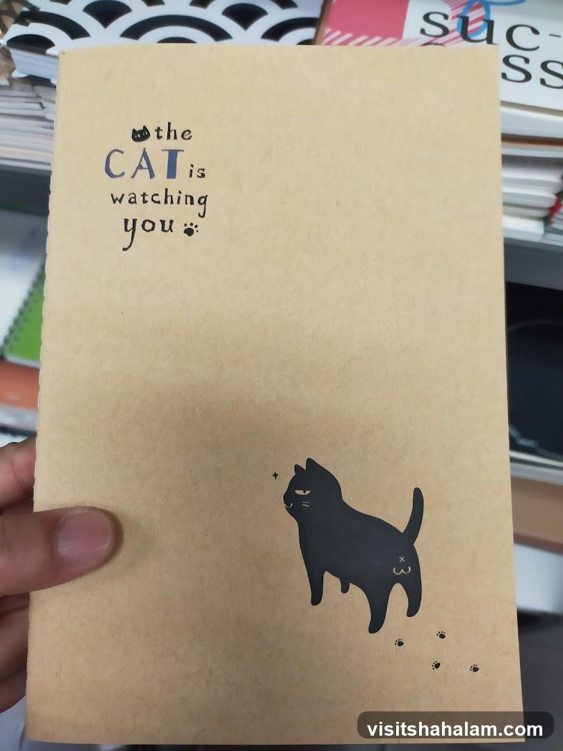 Notebook with Cat Design