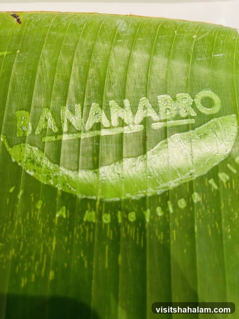 Banana leaf with logo
