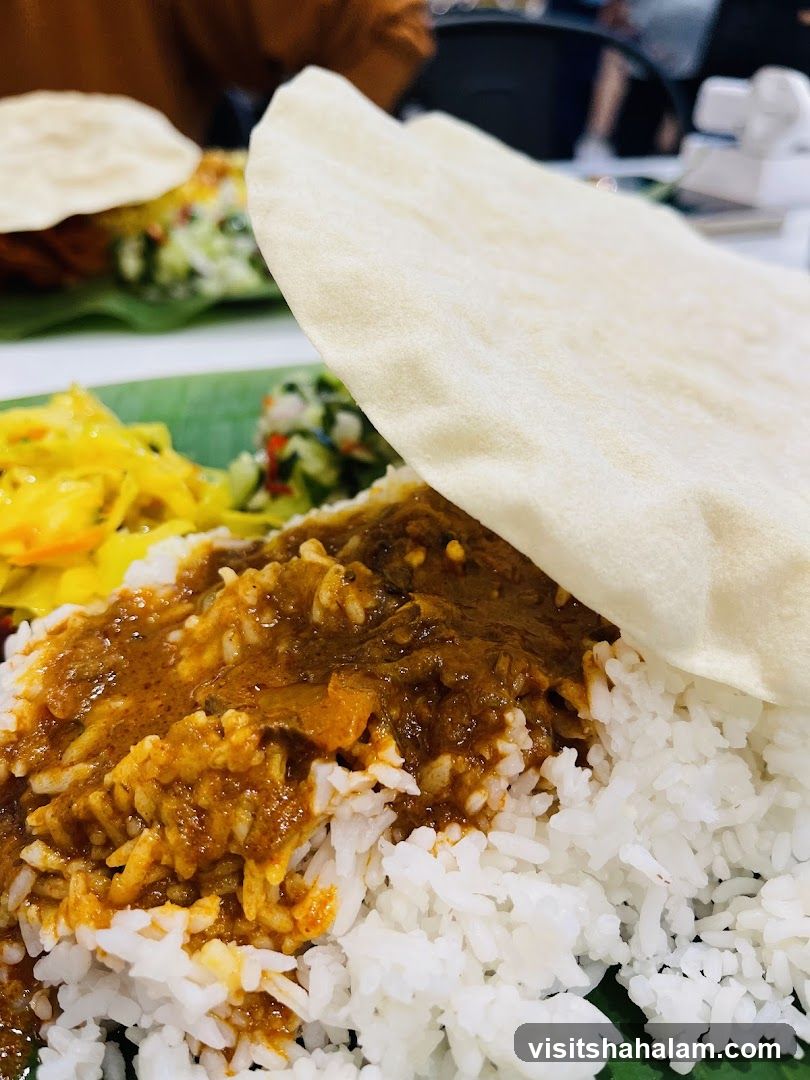 Indian Meal with Rice and Curry