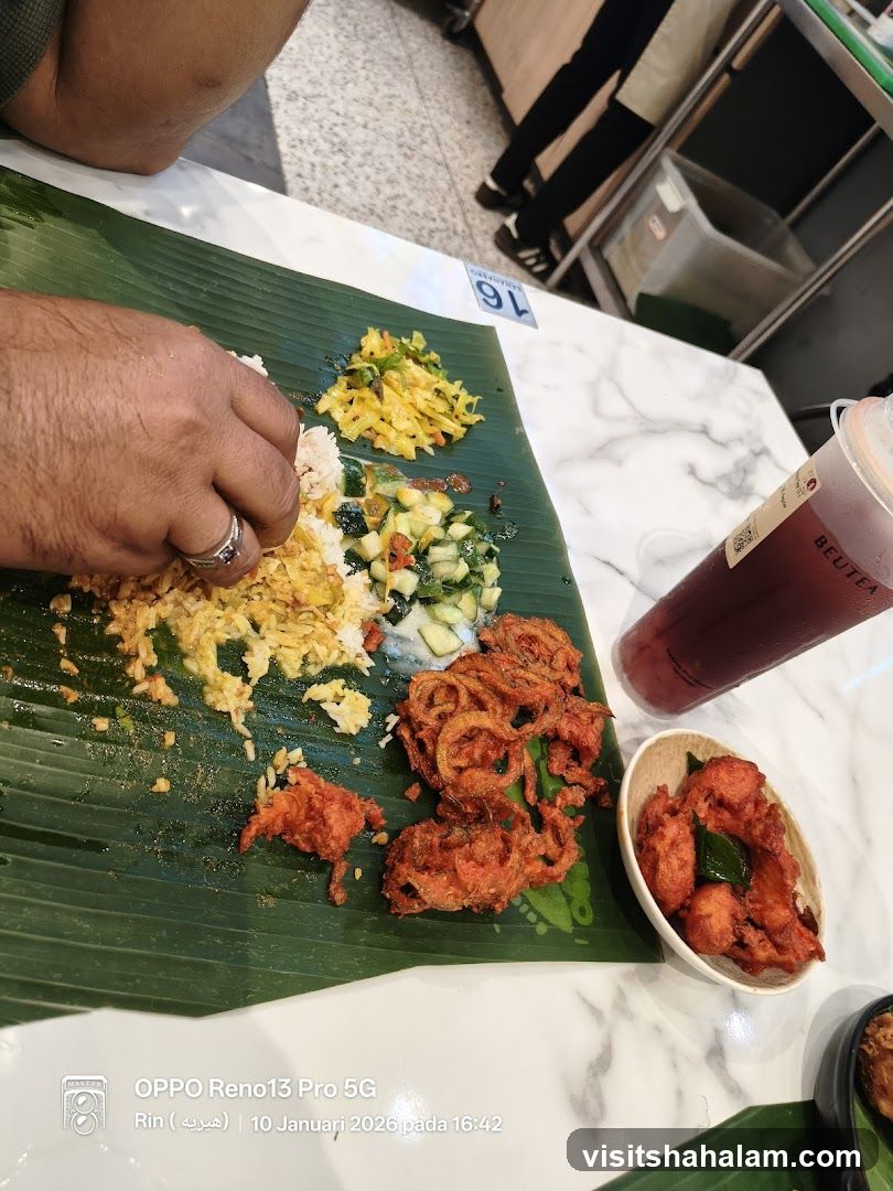 Indian Meal on Banana Leaf