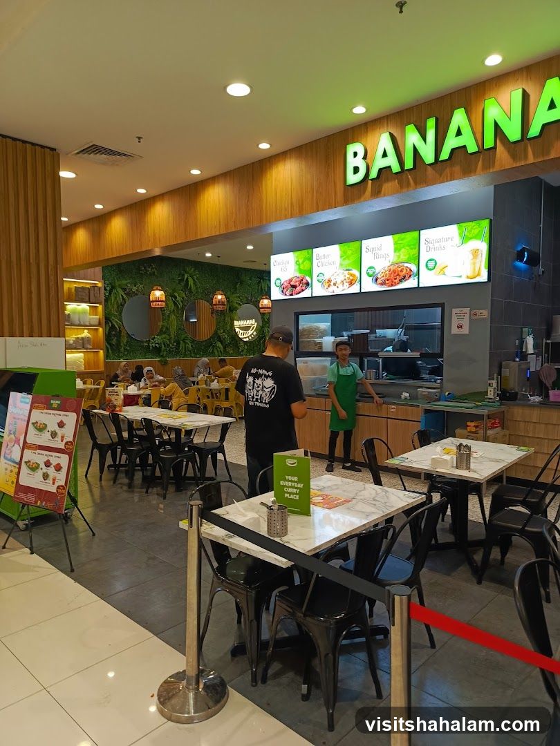 Restaurant Interior with Menu Displays