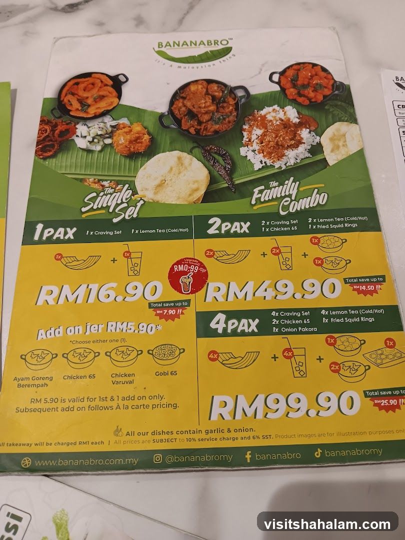 BANANABRO Menu