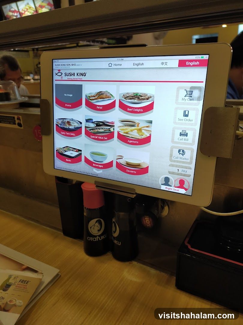 Sushi King Tablet Menu