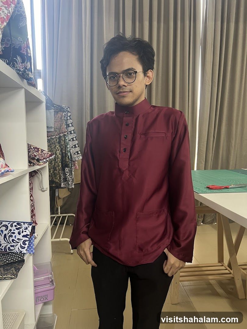 Man in Maroon Kurta