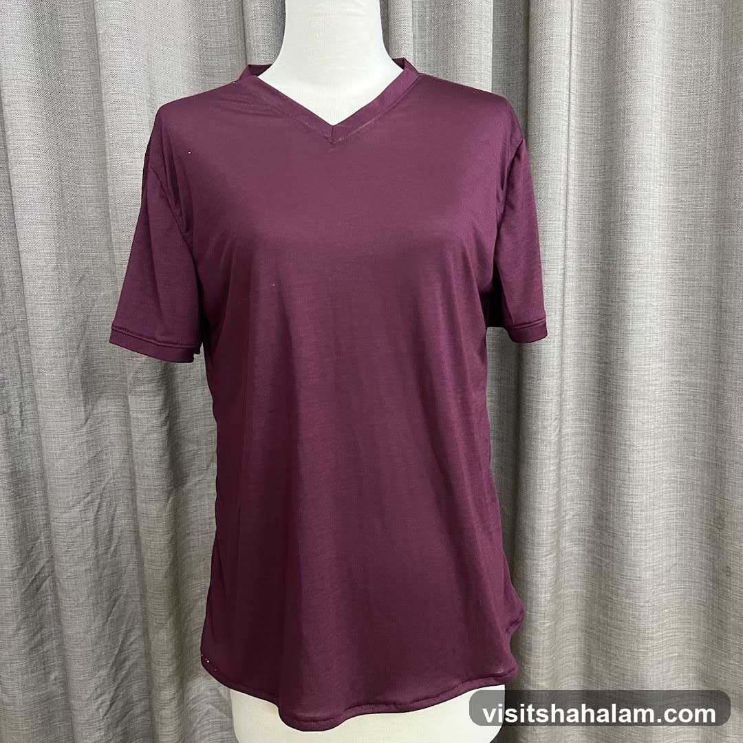Maroon V-Neck T-Shirt