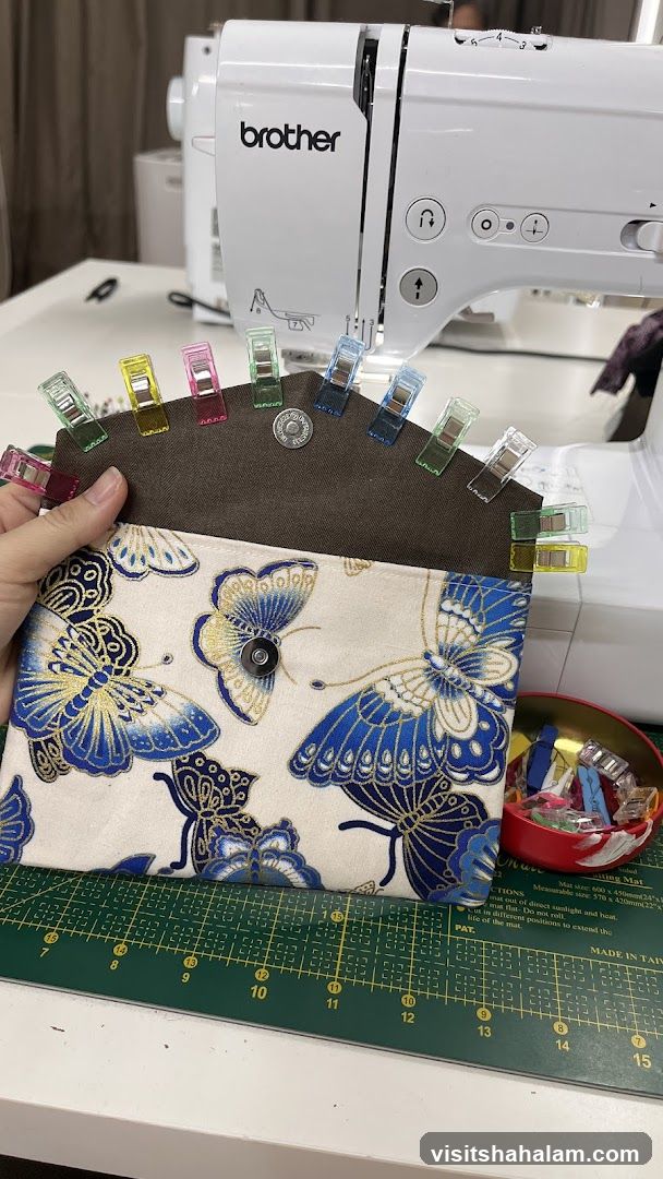 Sewing Project with Butterfly Fabric