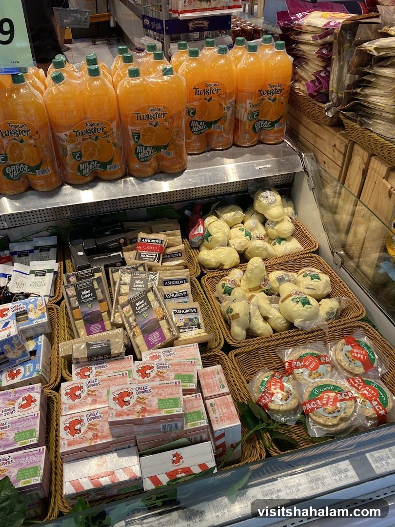 Supermarket Dairy and Beverage Aisle