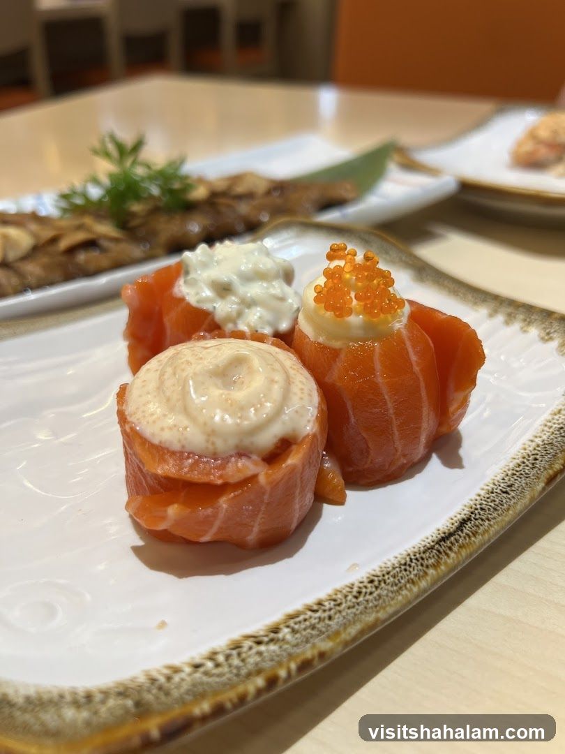Salmon Rolls with Toppings