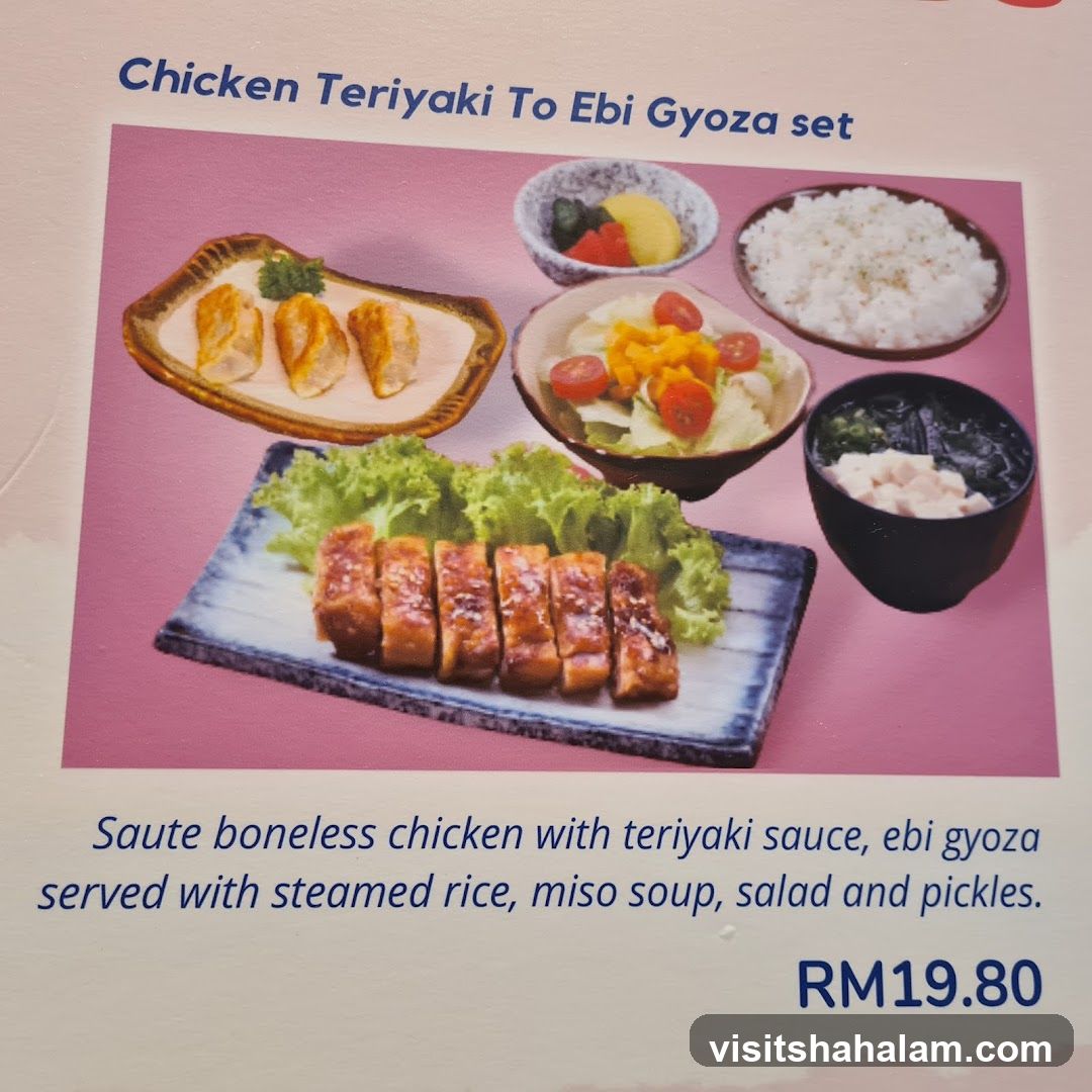 Chicken Teriyaki To Ebi Gyoza set