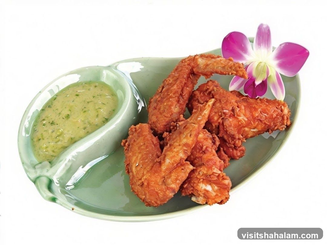 Fried Chicken Wings with Dipping Sauce