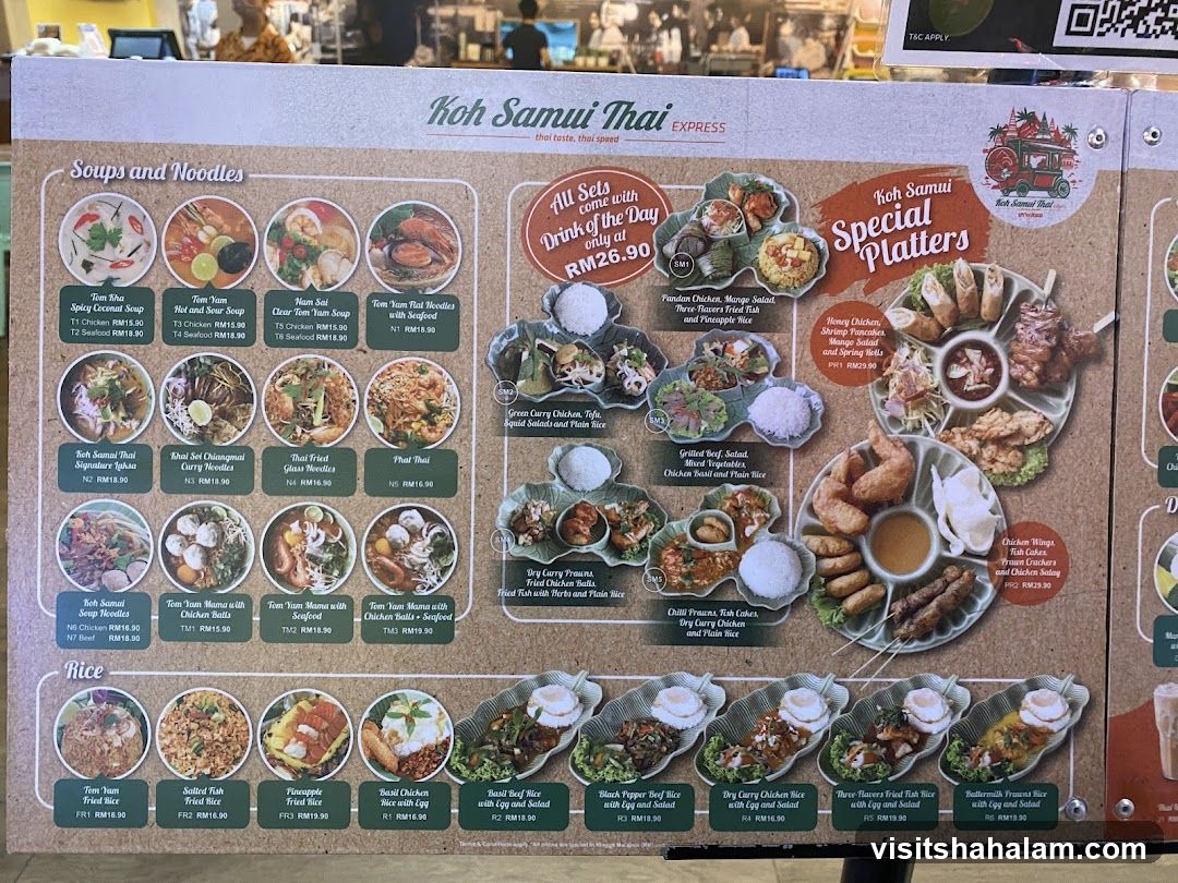 Koh Samui Thai Express Menu