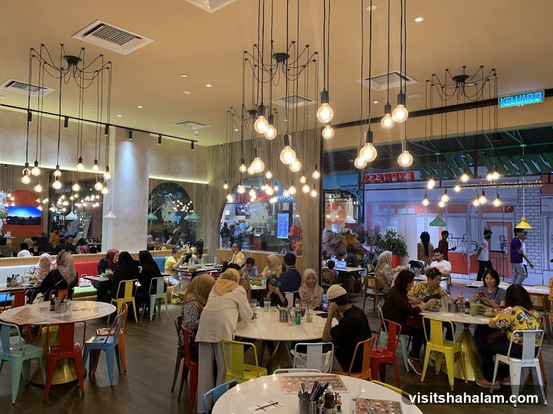 Restaurant Interior with Diners