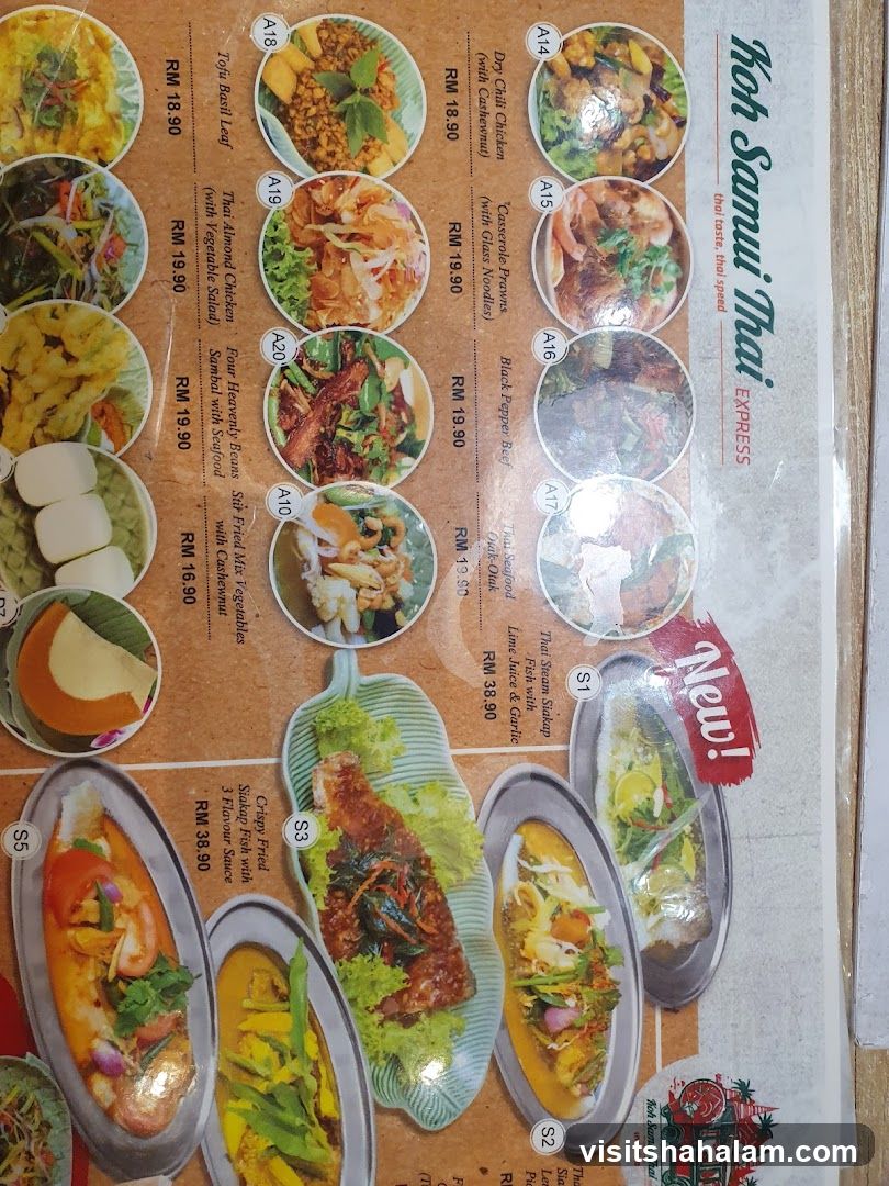 Koh Samui Thai EXPRESS Menu