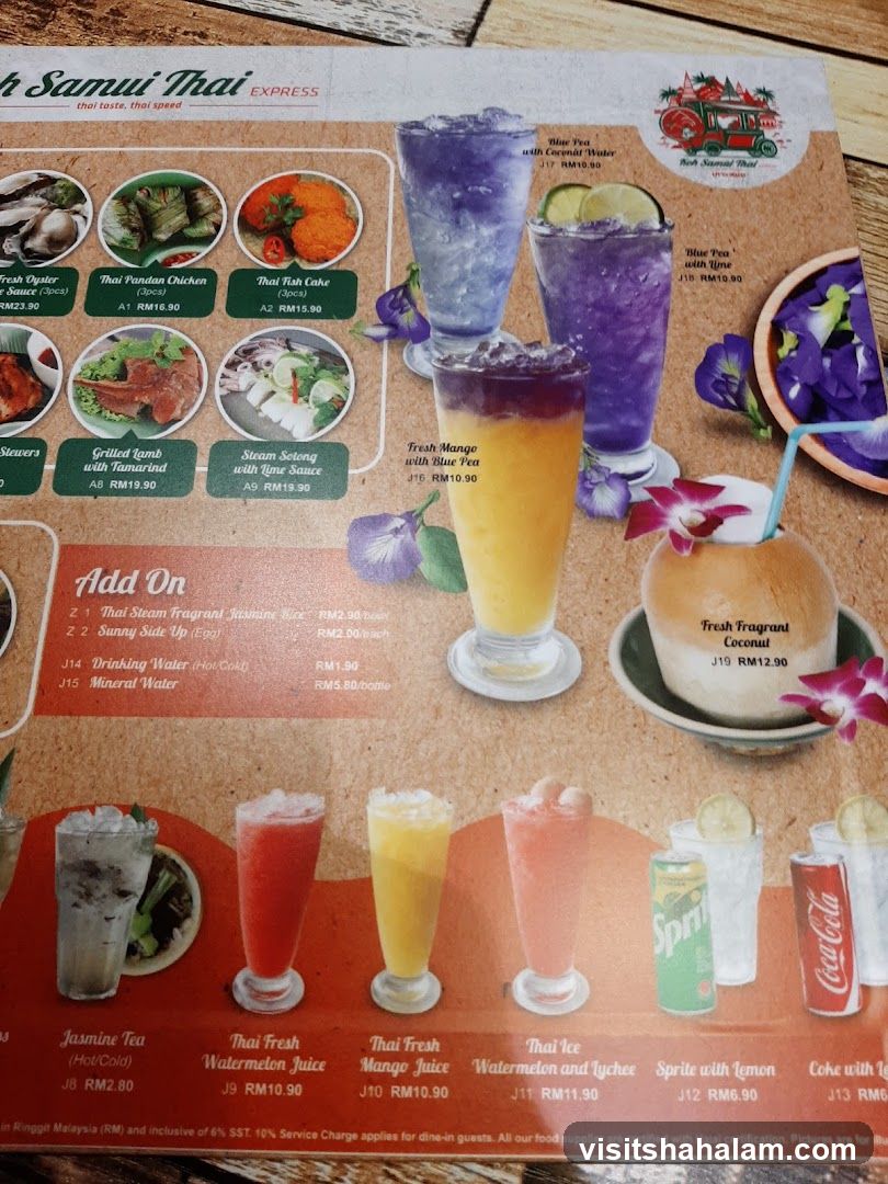 Samui Thai EXPRESS Menu