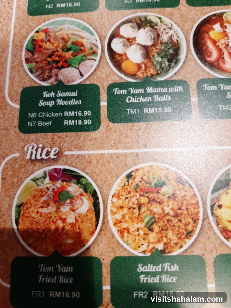 Menu Items