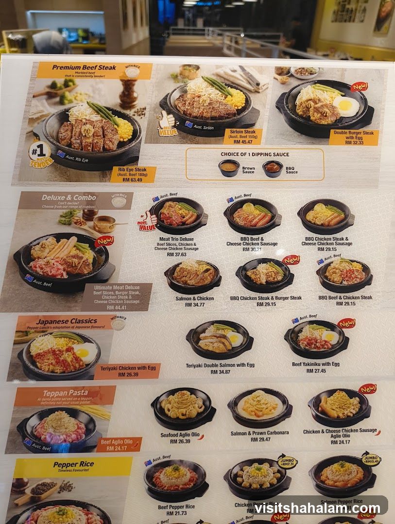 Pepper Lunch Menu