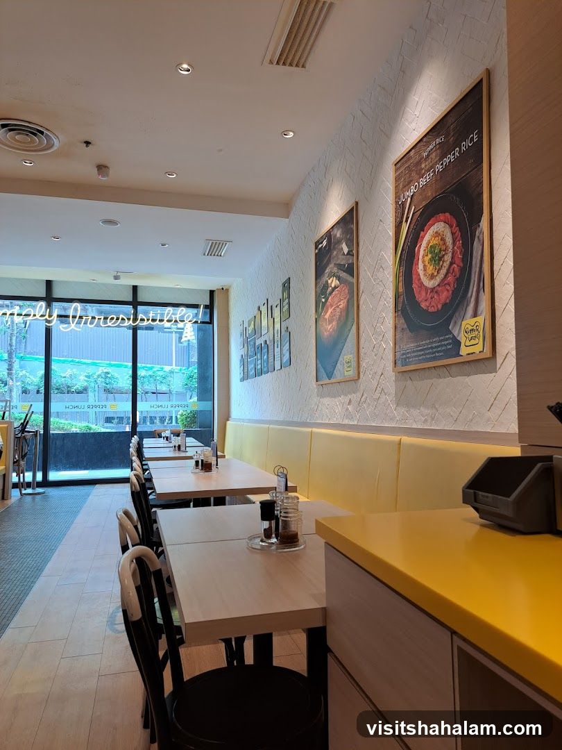 Restaurant Interior with Posters