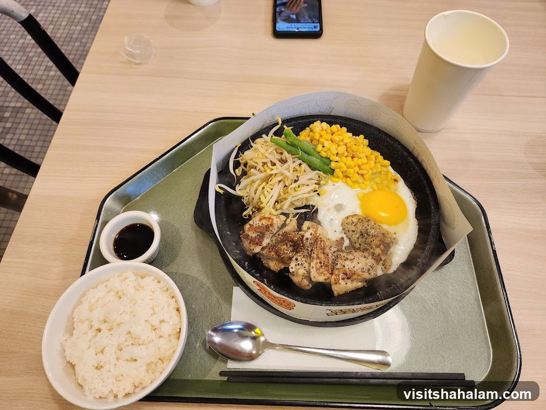 Sizzling Chicken Steak with Rice