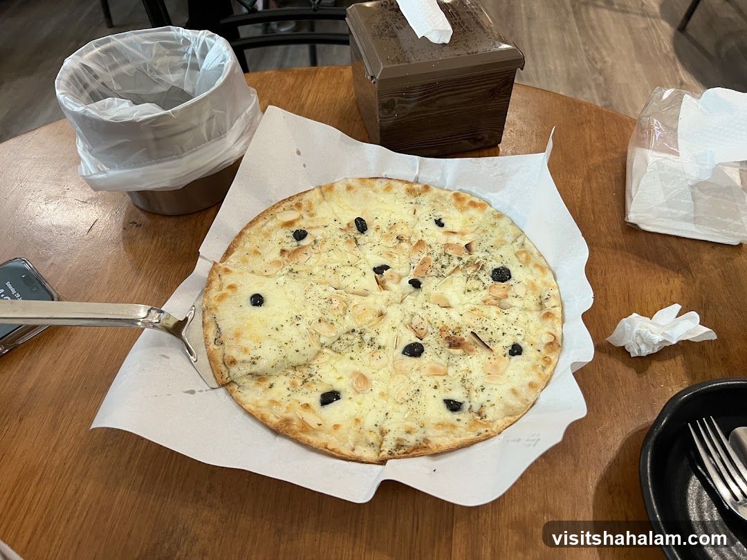 Pizza on a table