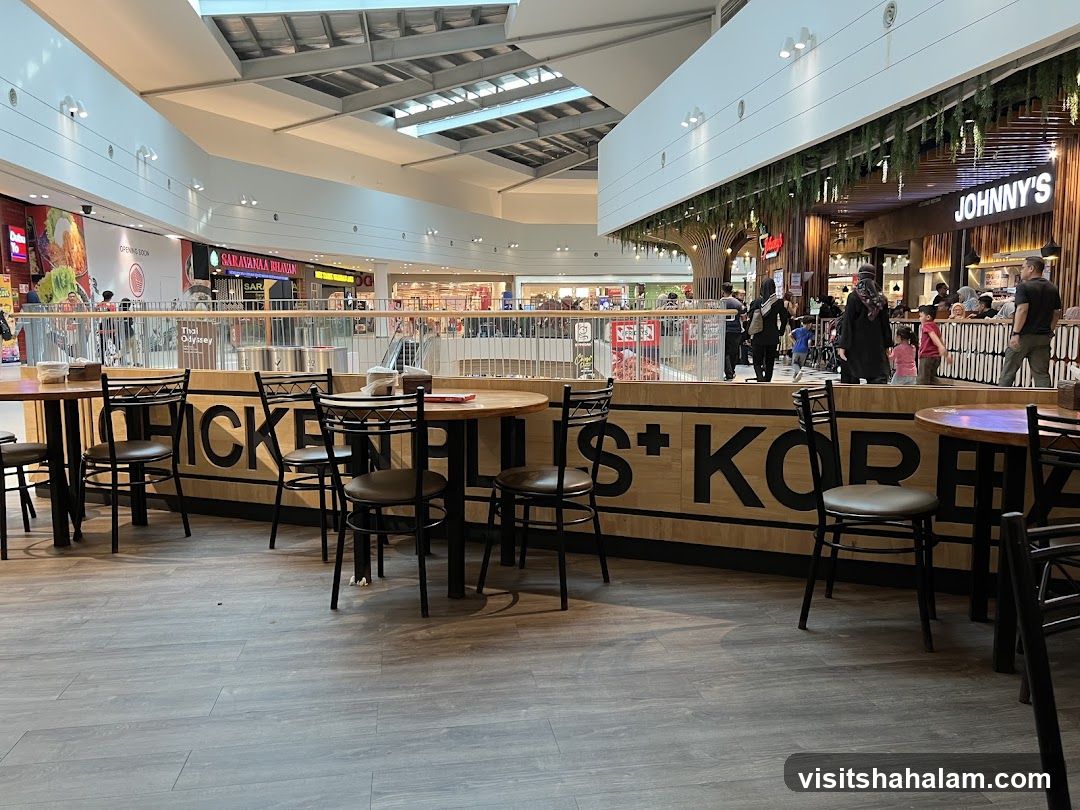 Food court seating area