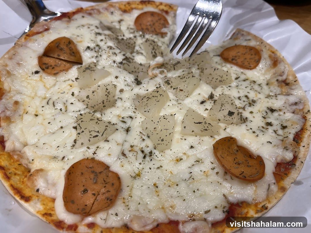 Pizza with Sausage and Pineapple