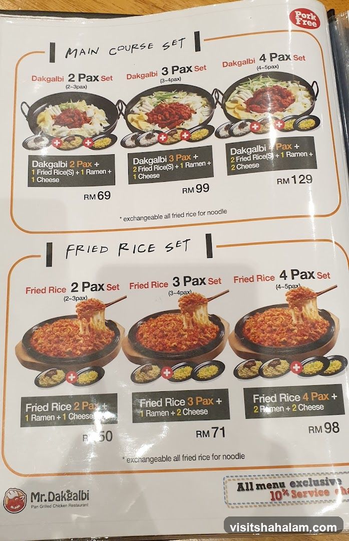 Main Course Set & Fried Rice Set