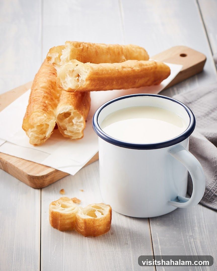 Fried Dough Sticks and Milk