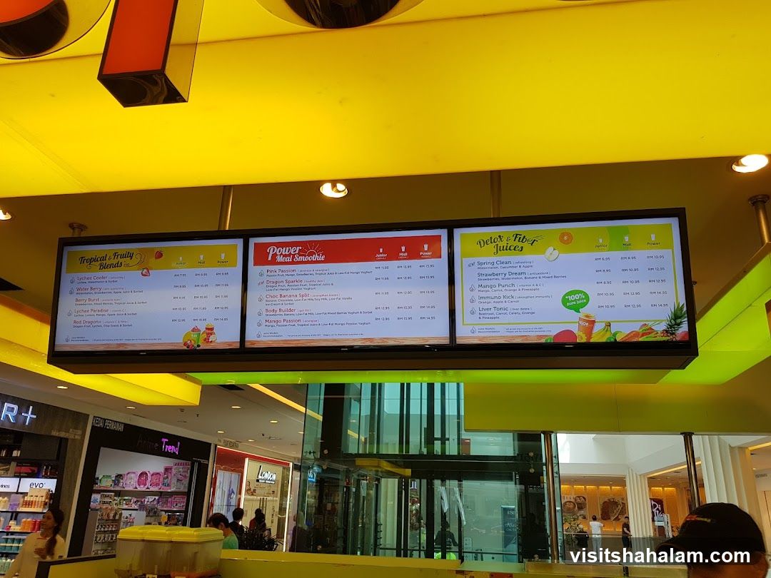 Juice Menu