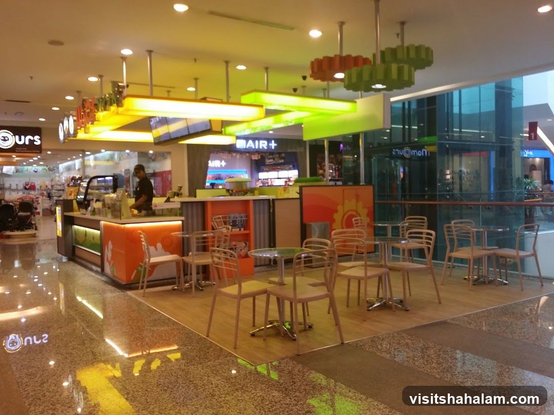 Cafe counter with seating area