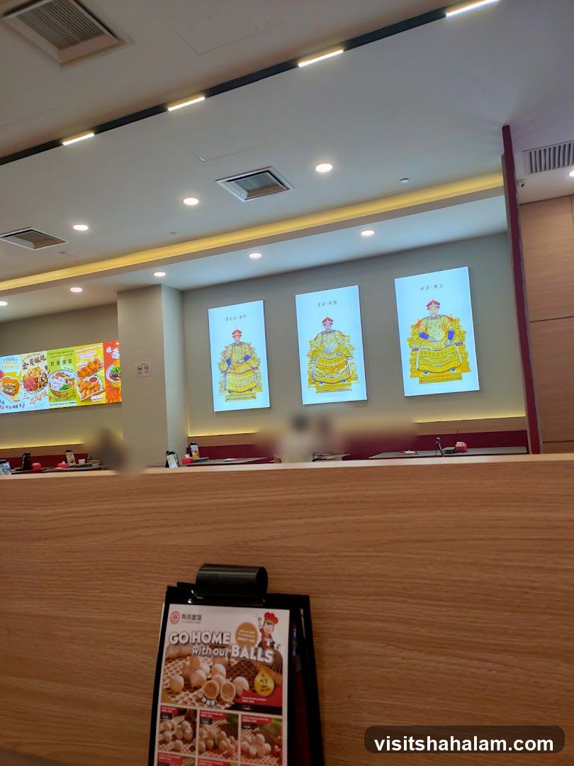 Restaurant Interior with Artwork and Menu