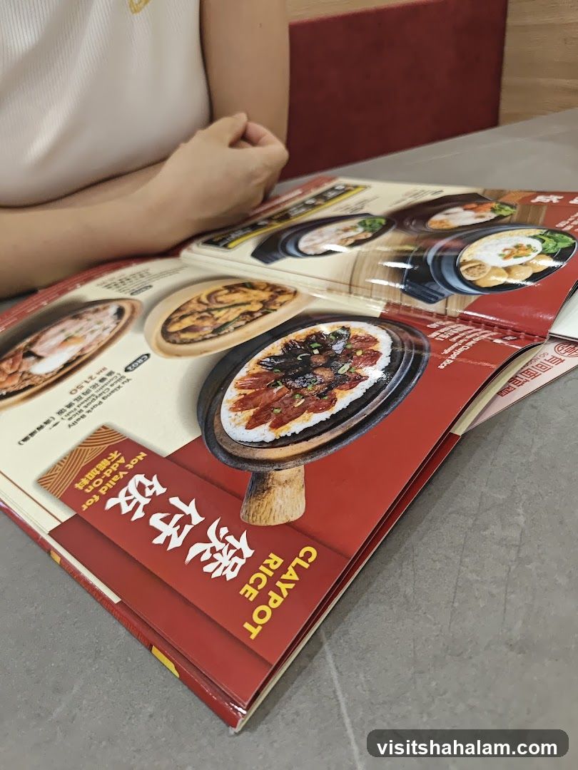 Claypot Rice Menu