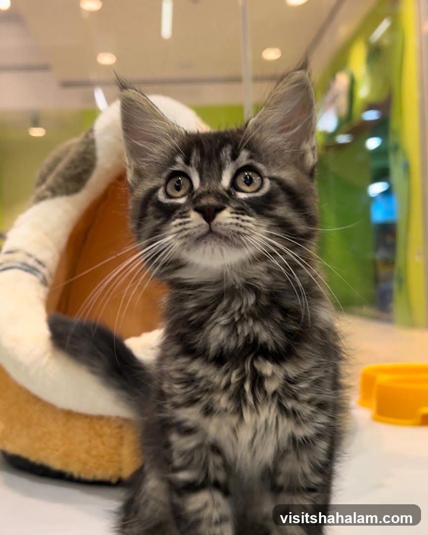Kitten in a pet store