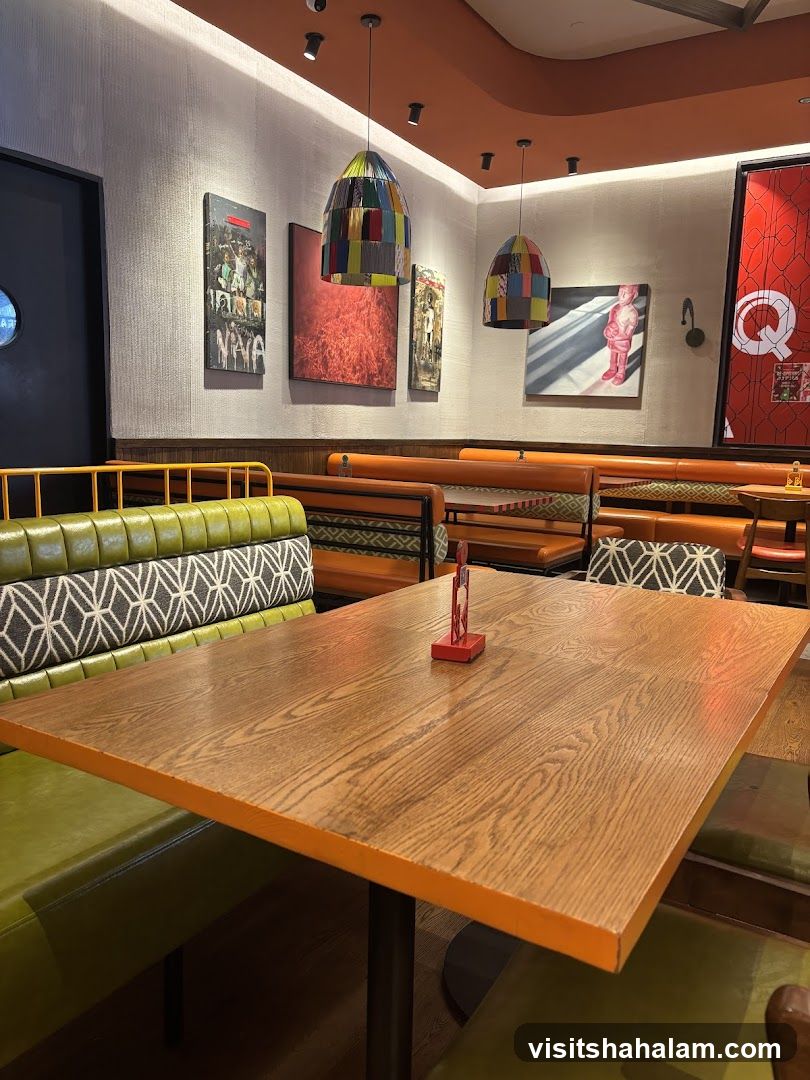Restaurant Interior with Booth Seating