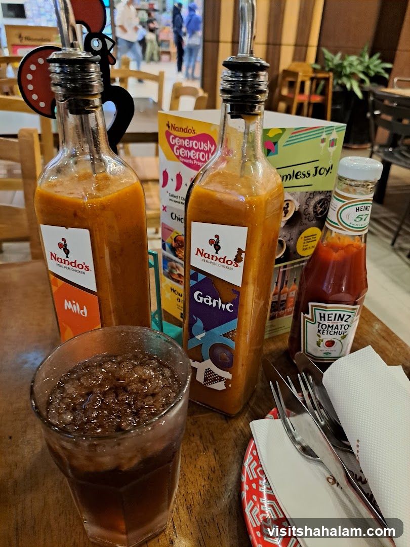 Nando's Condiments and Drink