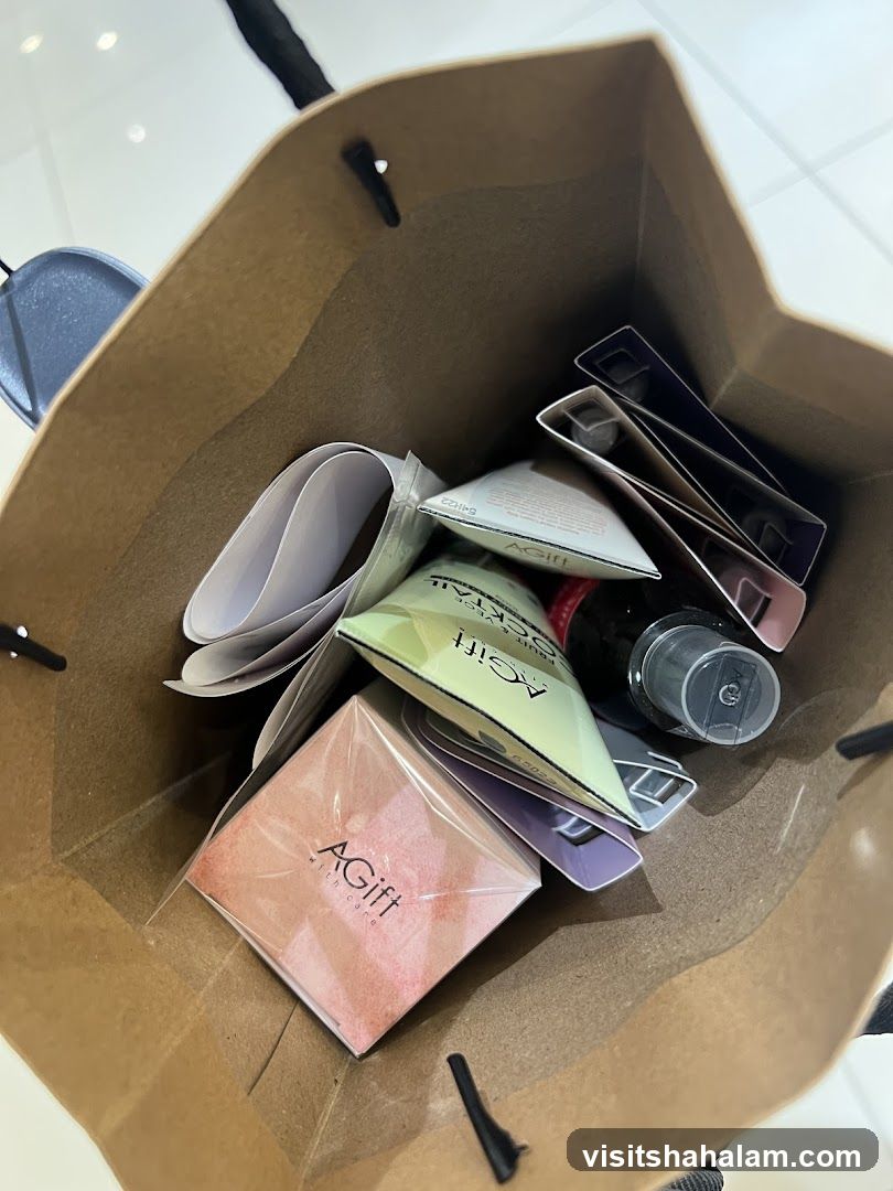 Shopping Bag with Cosmetics