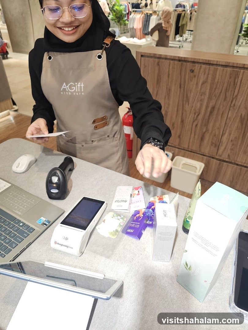 Cashier at a counter