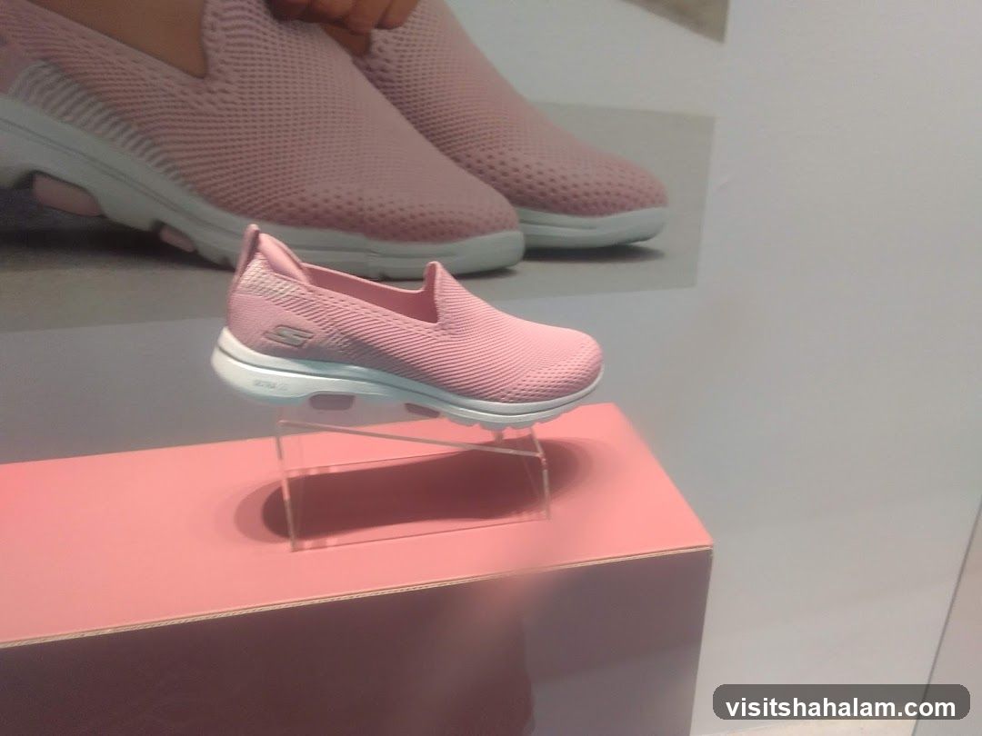 Pink Skechers Shoes Display