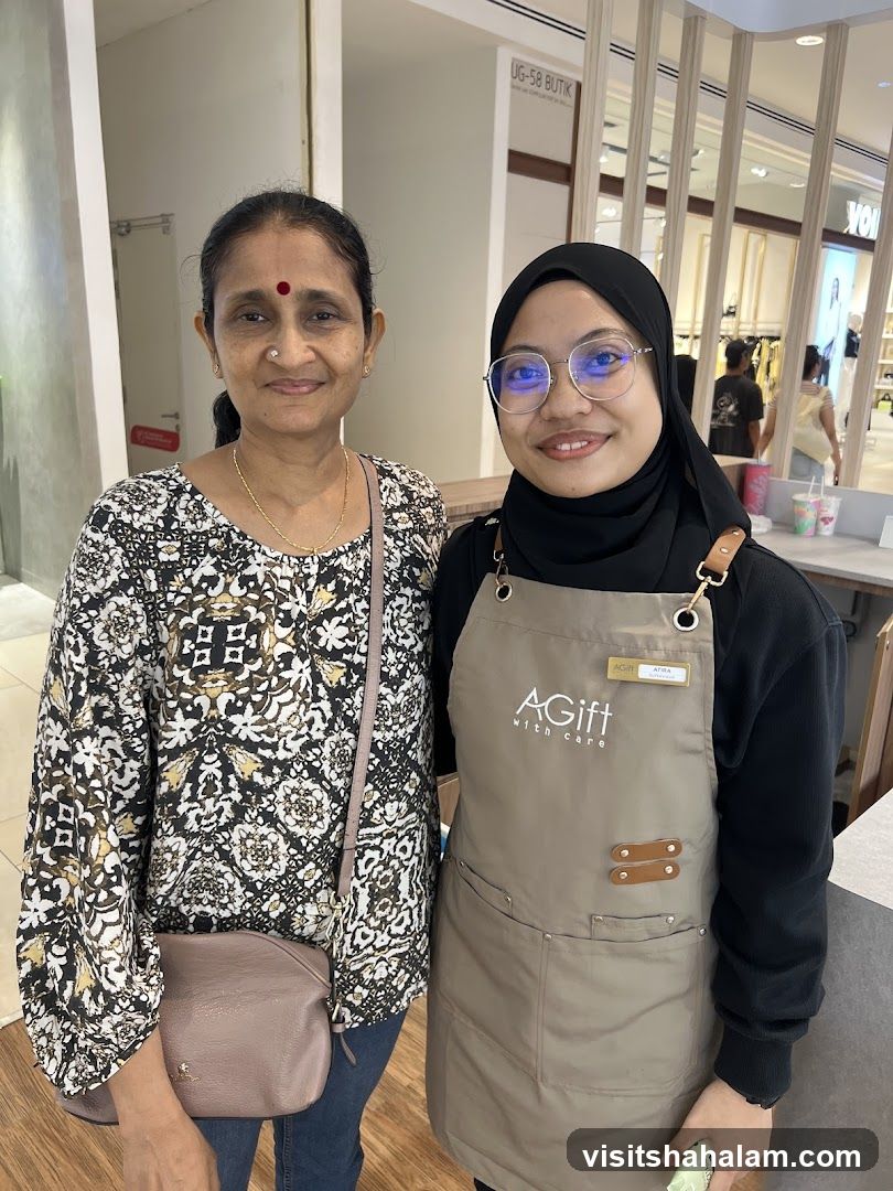 Two Women Posing in a Store