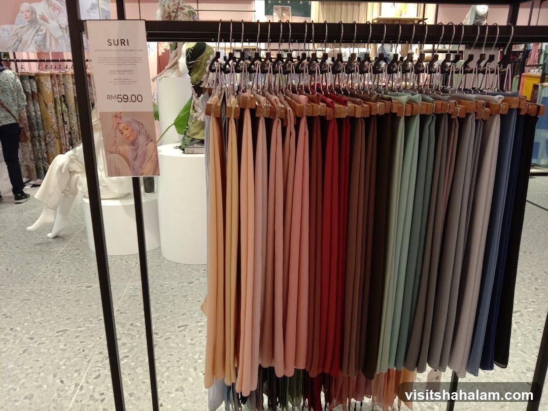 Hanging Scarves Display